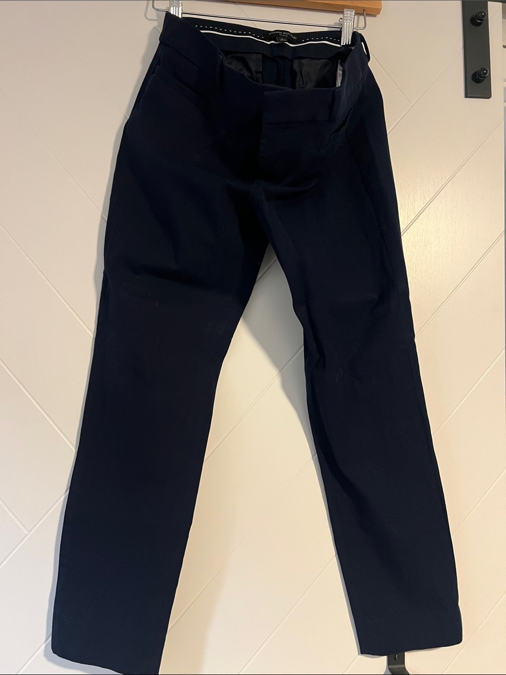 Banana Republic Navy Straight-Leg Trousers